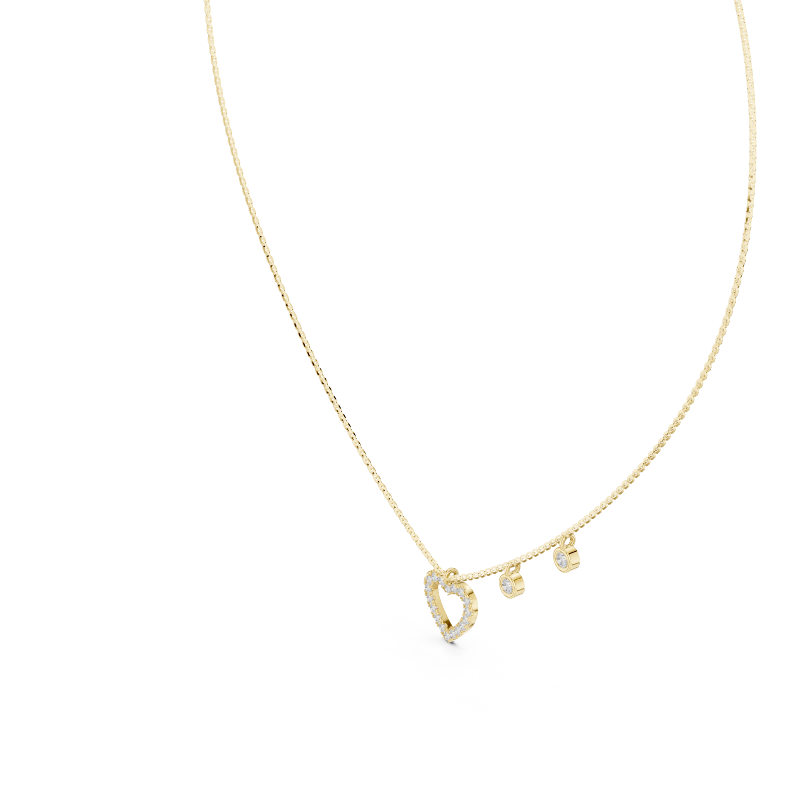 Gold Eternal Balance Heart Necklace Right View