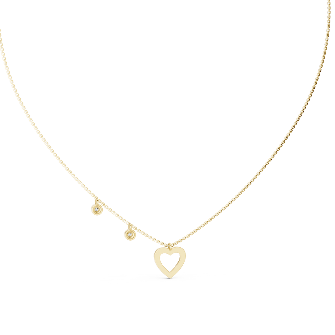 Gold Eternal Balance Heart Necklace Right View