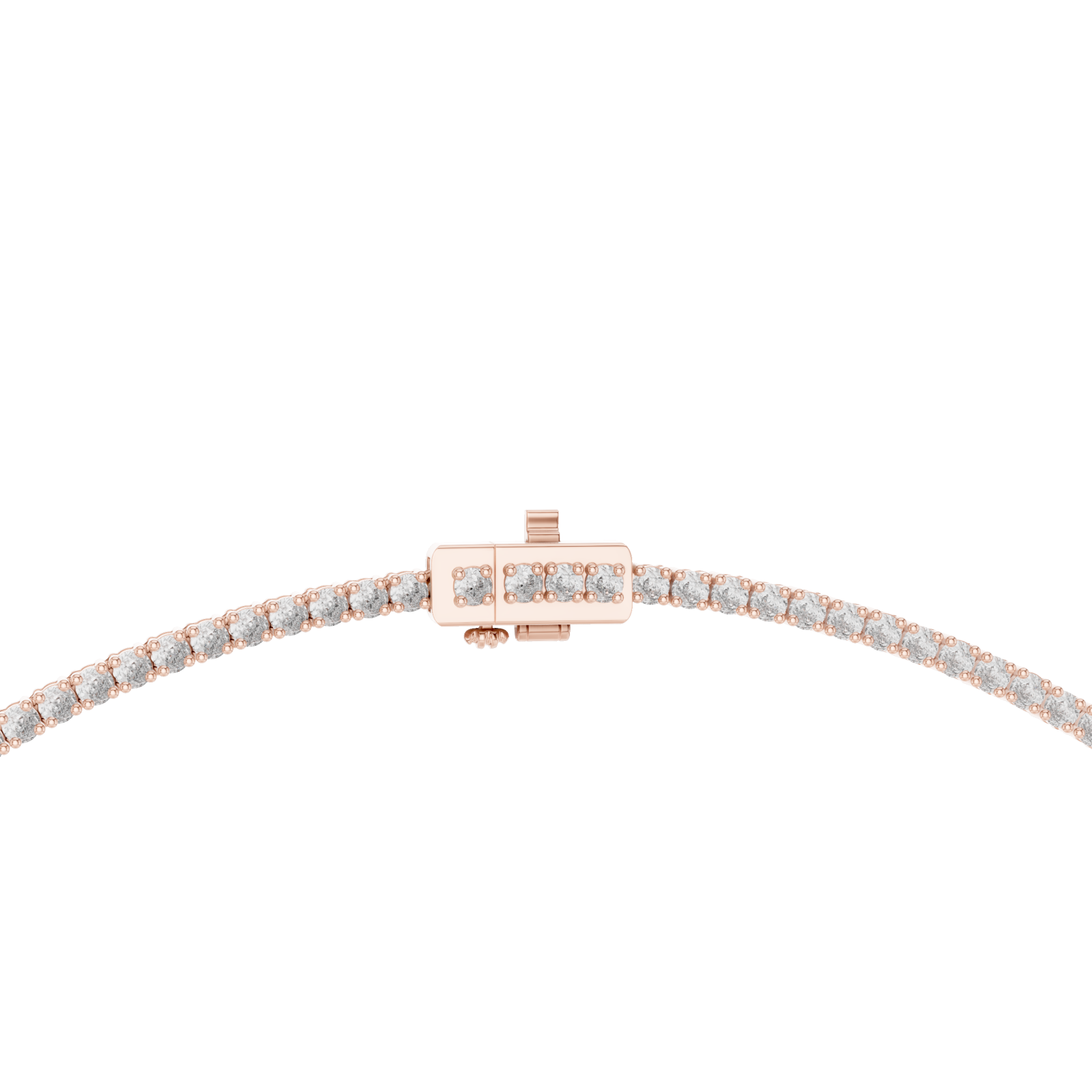  Rose Gold Eternal Graceful Whisper Pendant Link Necklace Front View