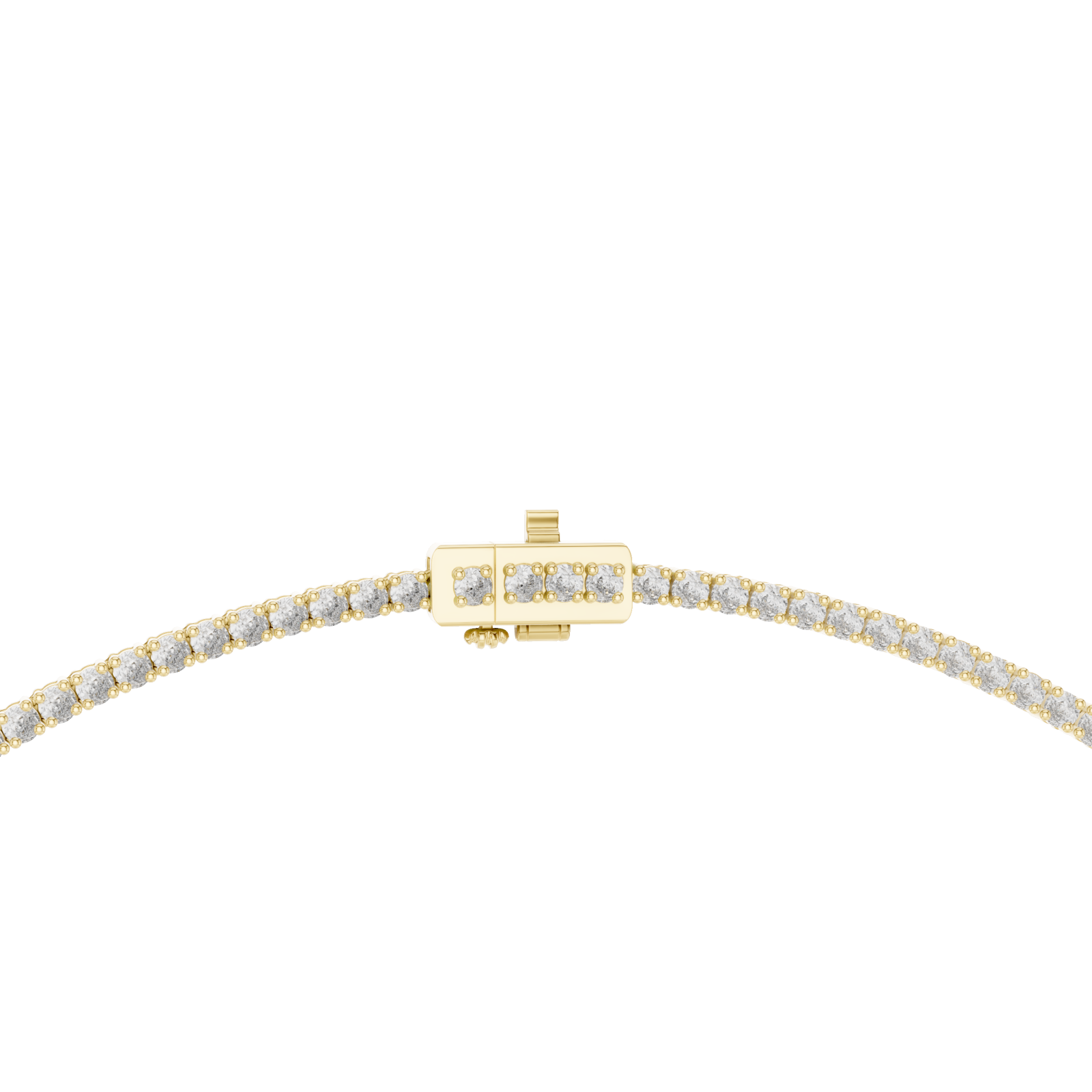  Gold Eternal Graceful Whisper Pendant Link Necklace Front View