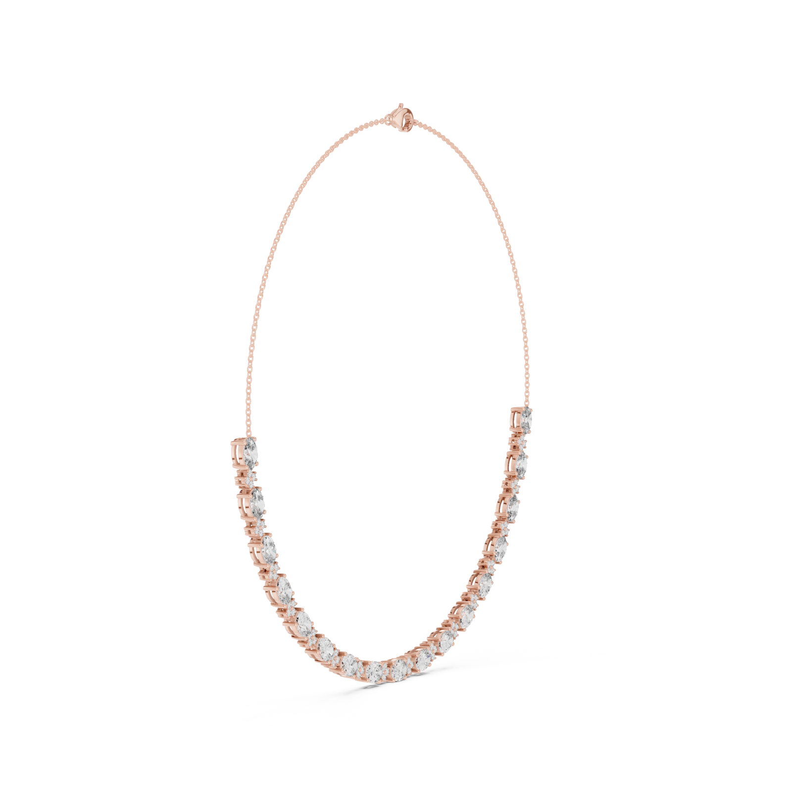  Rose Gold Refined Solstice Glow Collar Necklace Side View
