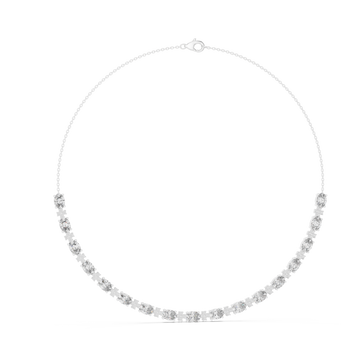  White Gold Refined Solstice Glow Collar Necklace Left View