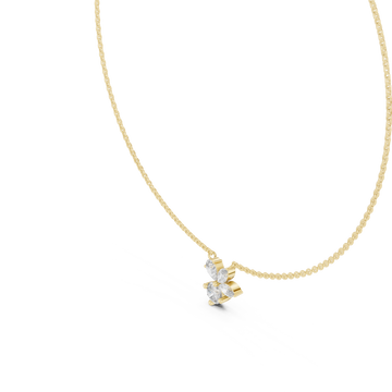 Gold Radiant Petal Embrace Necklace Right View
