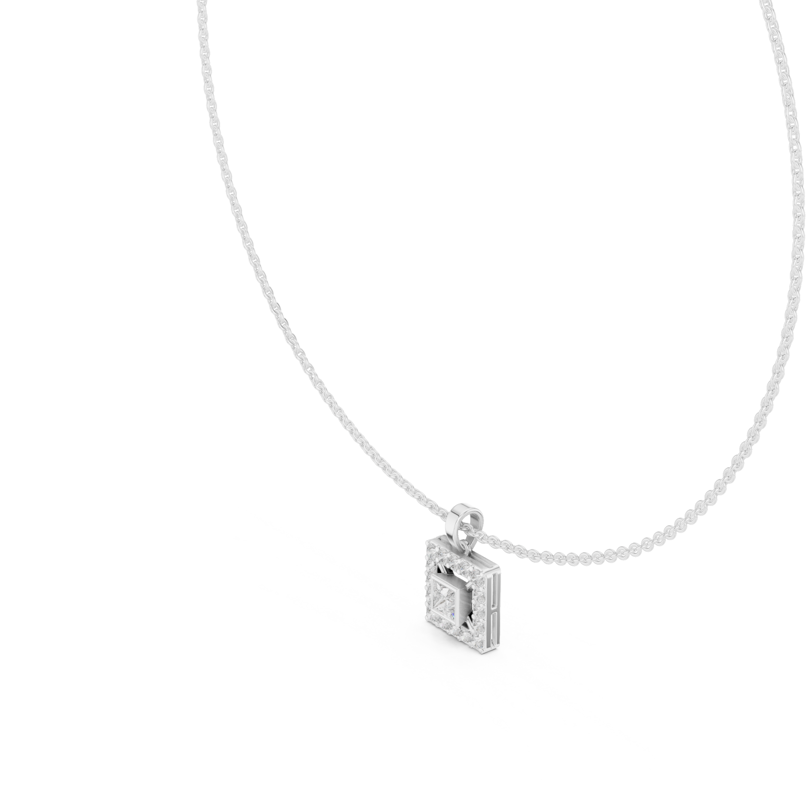  White Gold Majestic Harmony Chain Necklace Right View