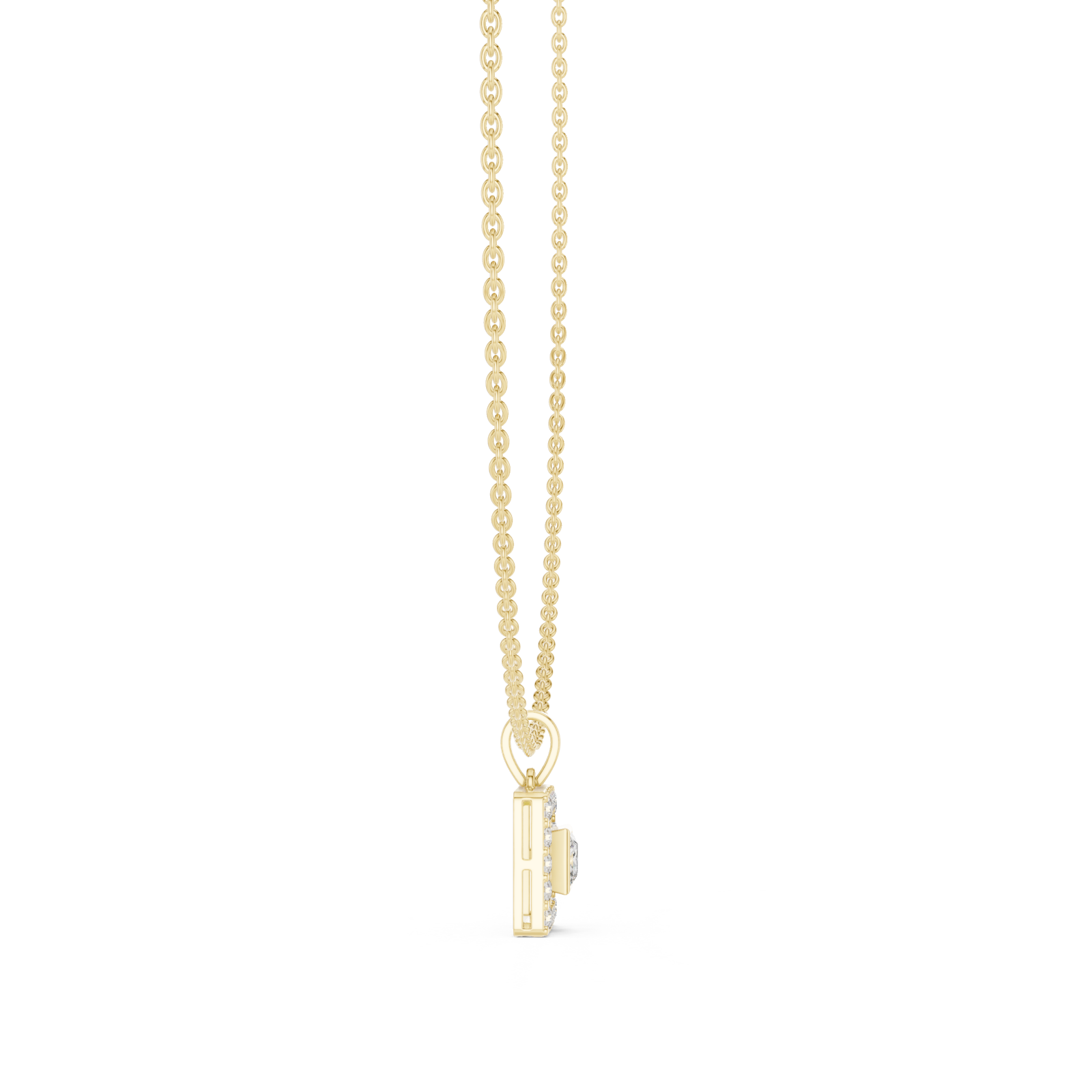  Gold Majestic Harmony Chain Necklace Side View