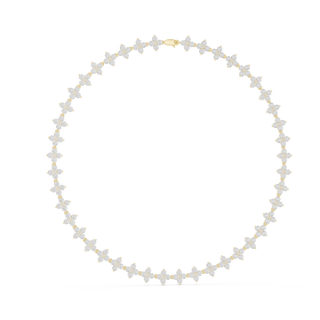  Gold Floral Gleam Chain Necklace Left View