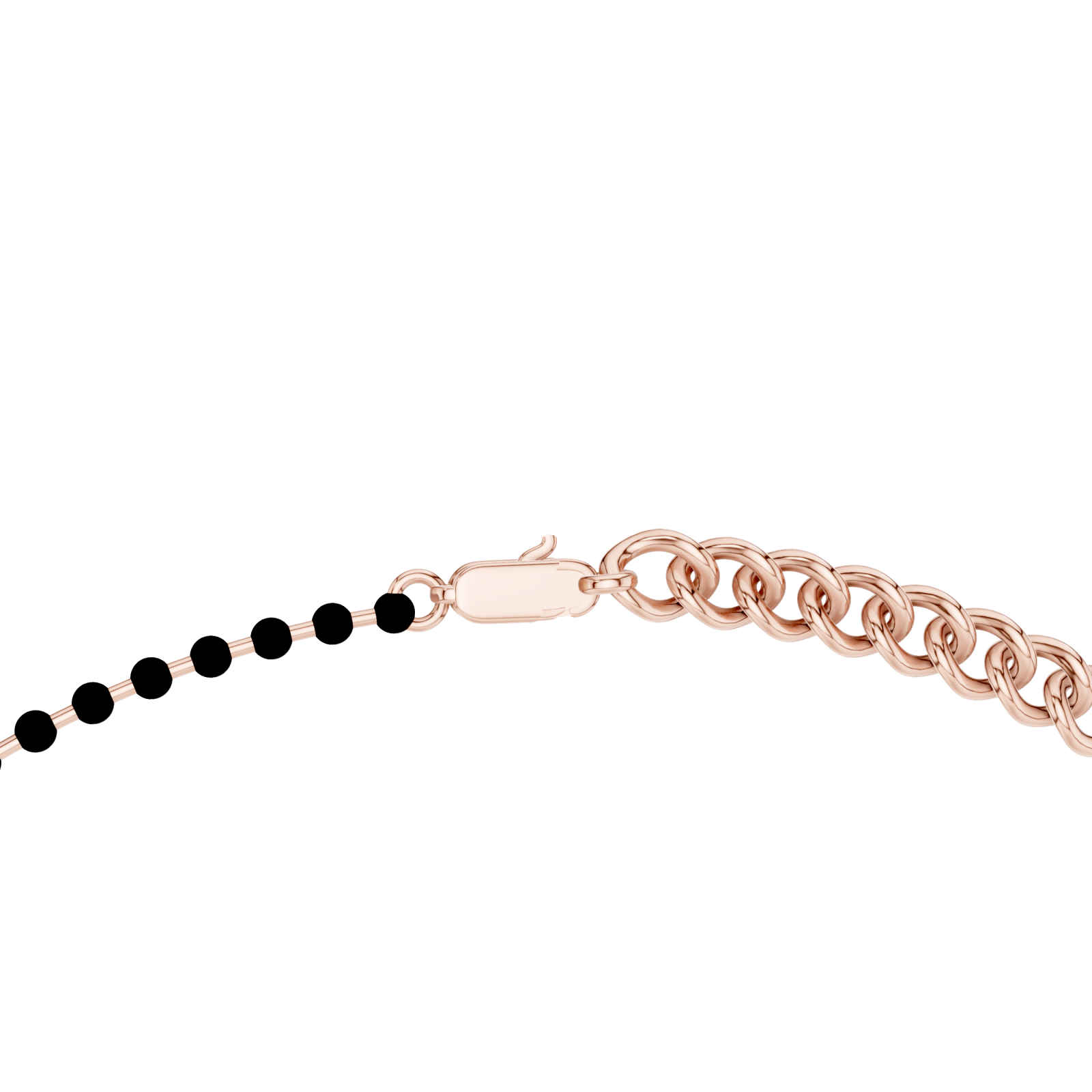  Rose Gold Elegant Harmony Droplet Circle Collar Front View