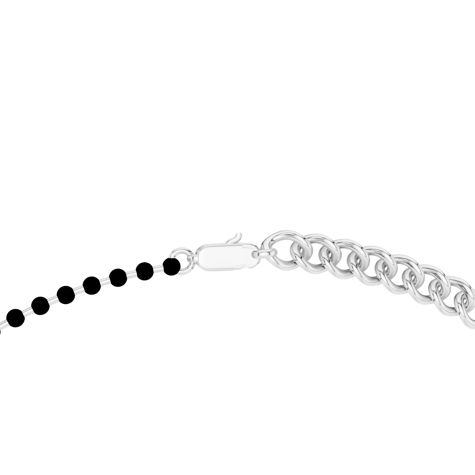  White Gold Elegant Harmony Droplet Circle Collar Front View