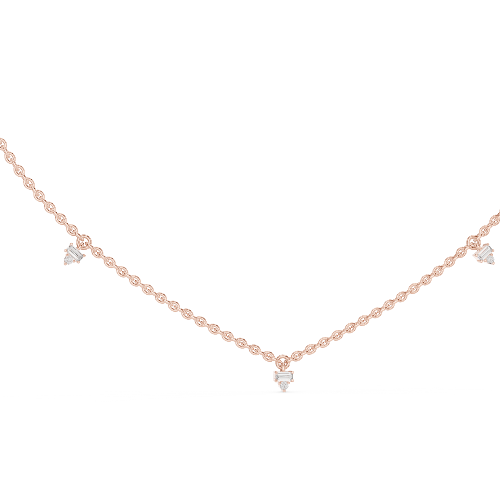  Rose Gold Celestial Garden Whisper Necklace Left View