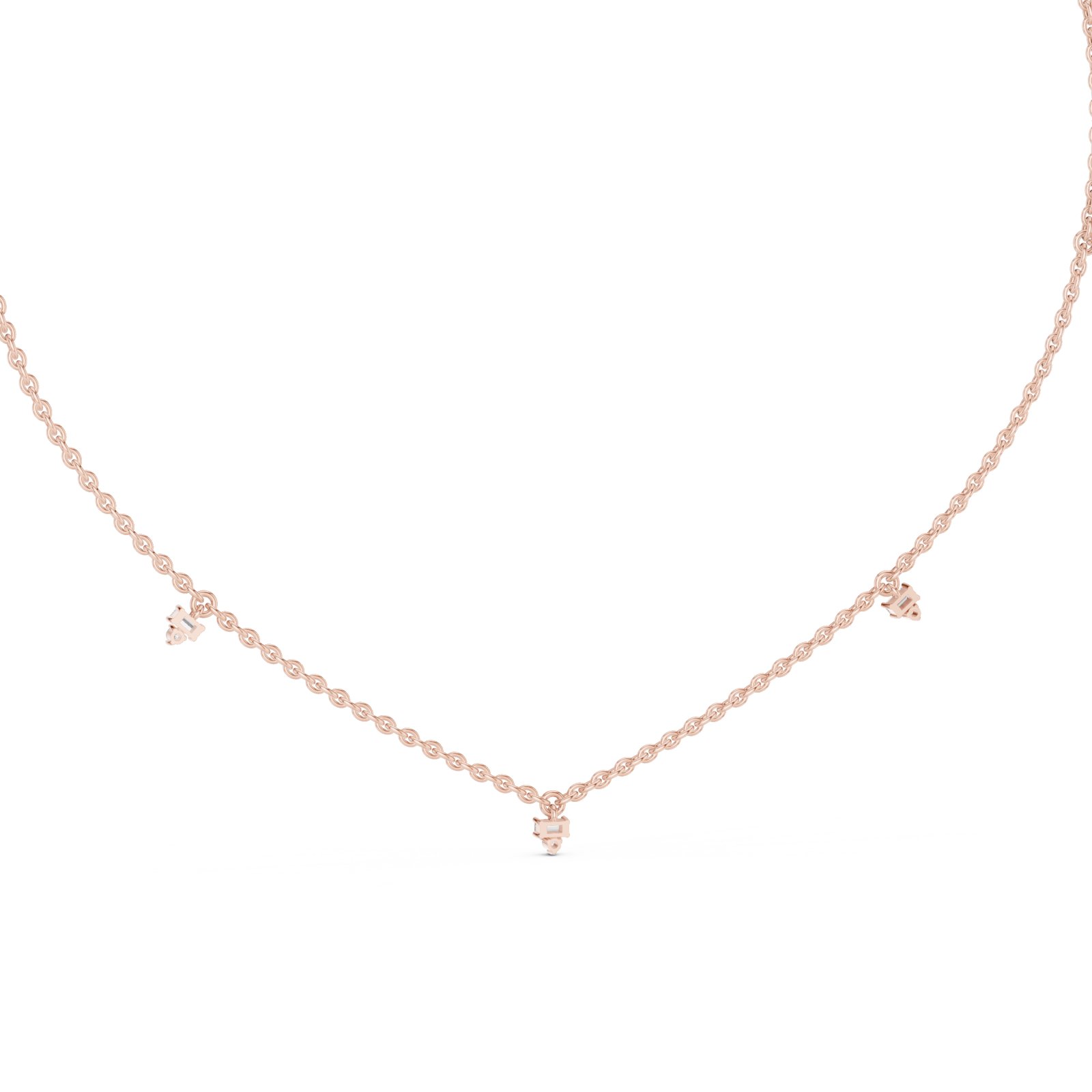  Rose Gold Celestial Garden Whisper Necklace Front View
