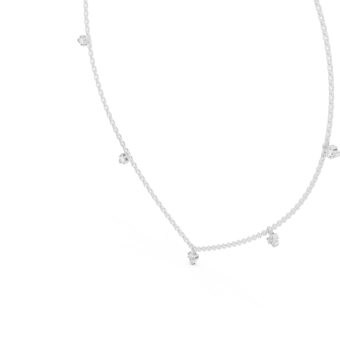  White Gold Celestial Garden Whisper Necklace Right View