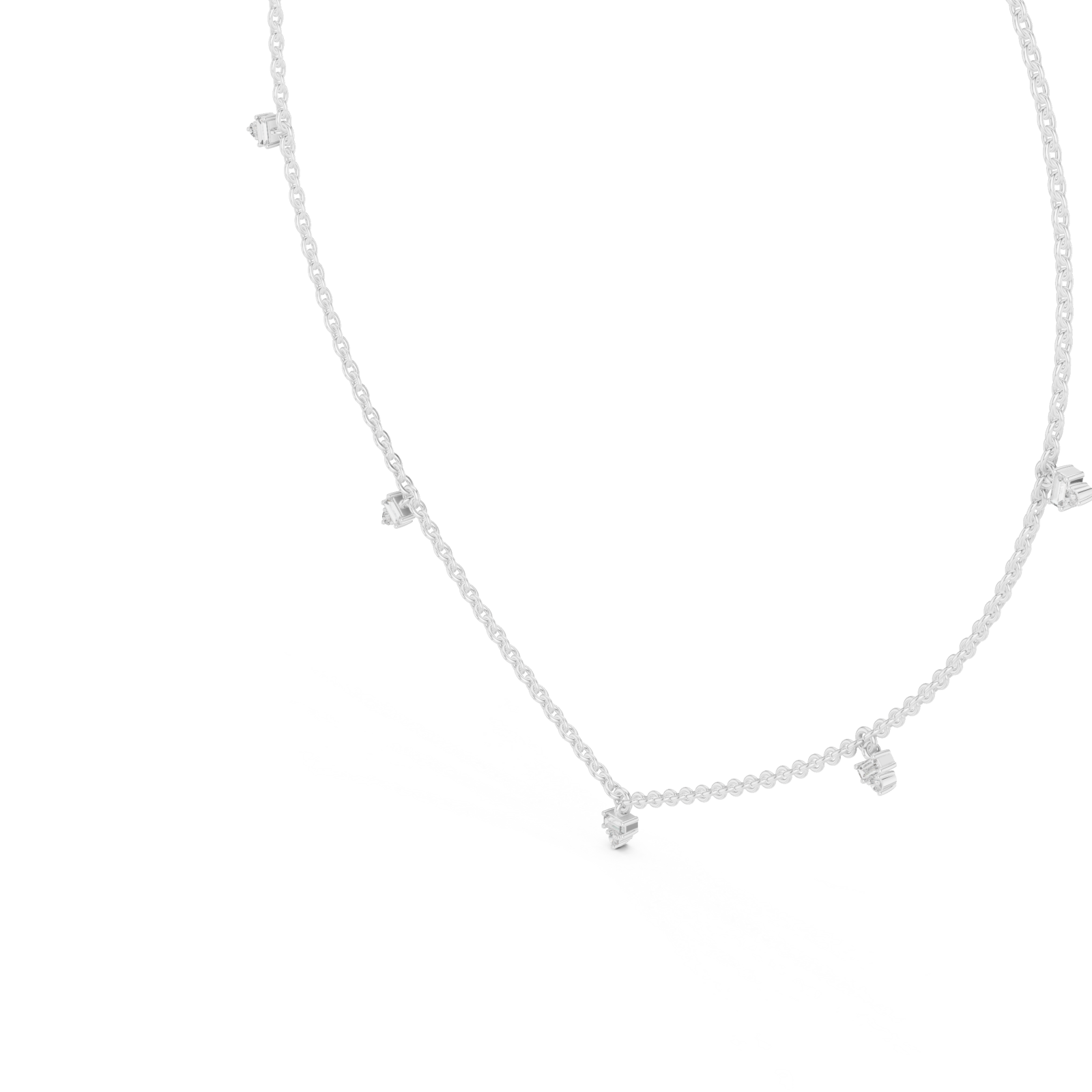  White Gold Celestial Garden Whisper Necklace Right View