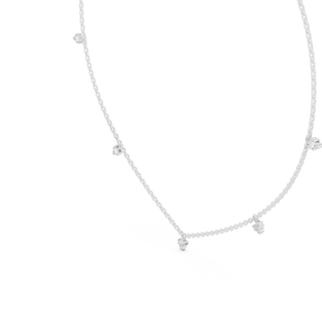  White Gold Celestial Garden Whisper Necklace Right View