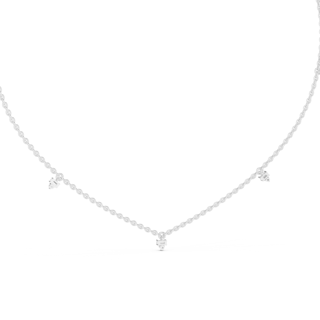  White Gold Celestial Garden Whisper Necklace Right View
