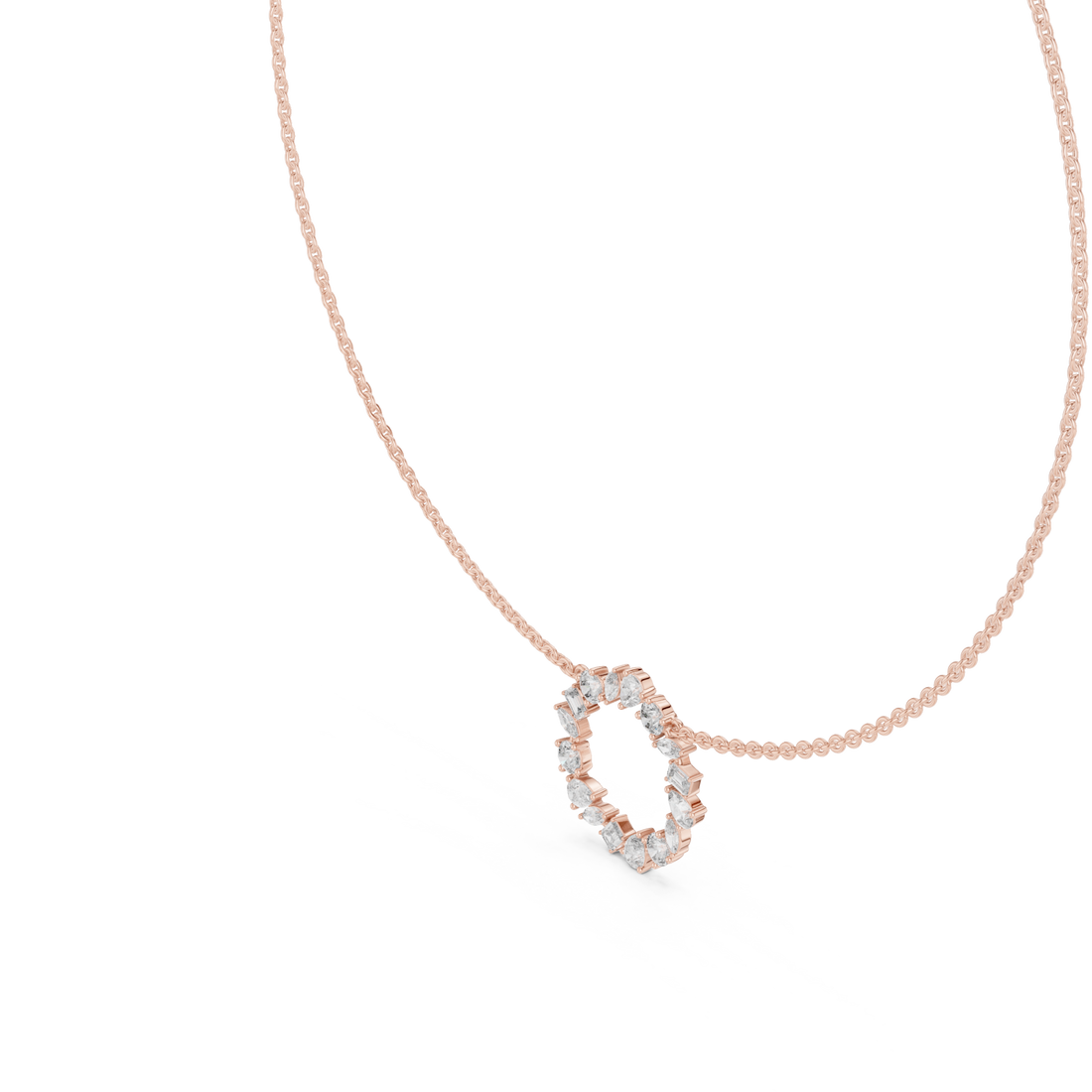  Rose Gold Celestial Wreath Pendant Necklace Right View