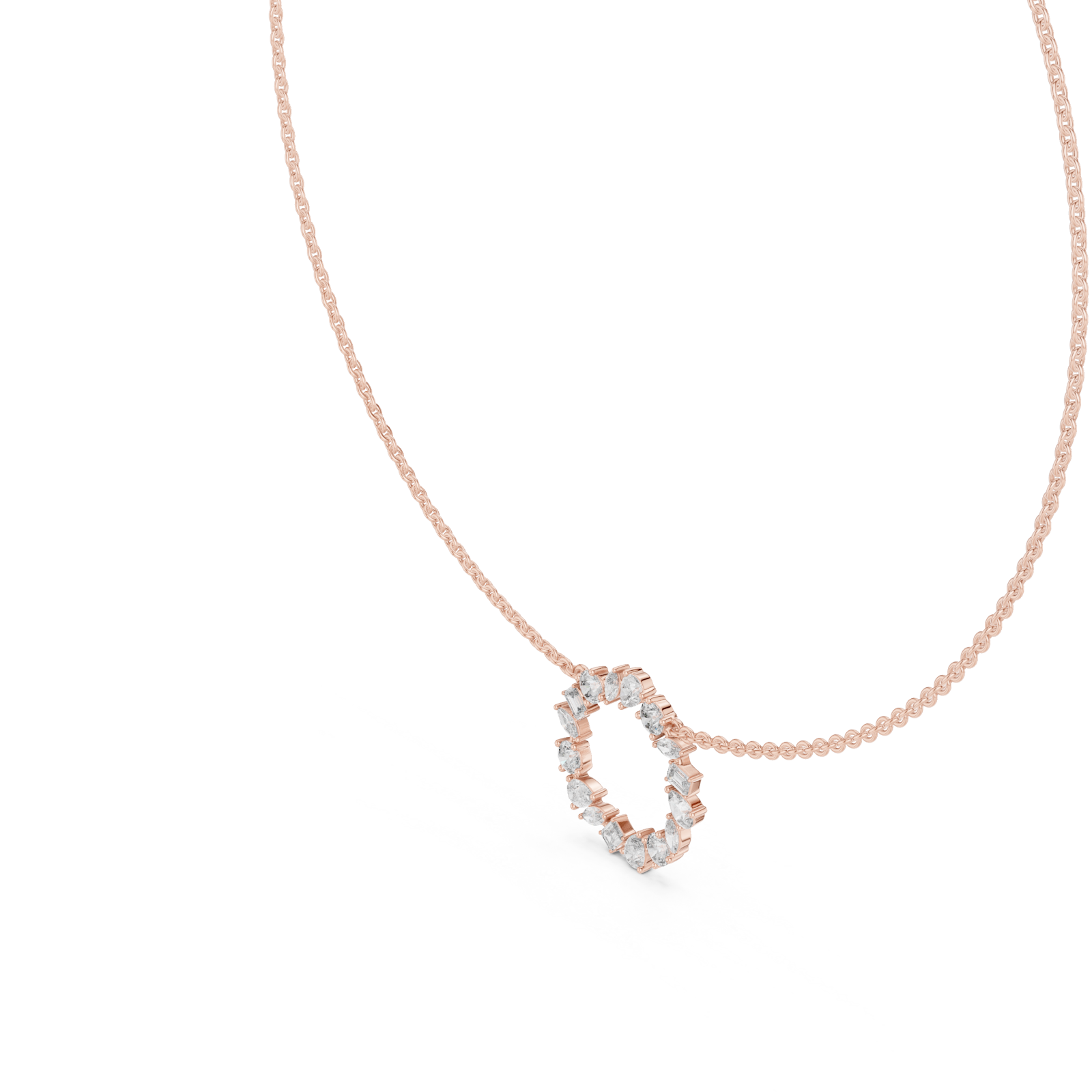  Rose Gold Celestial Wreath Pendant Necklace Right View
