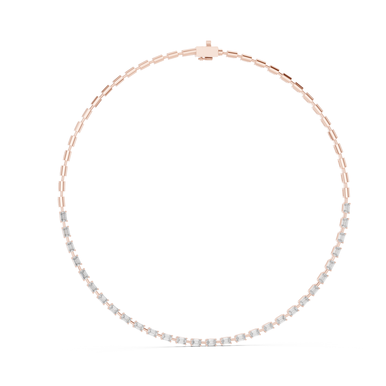  Rose Gold Modern Serenade Slim Chain Left View
