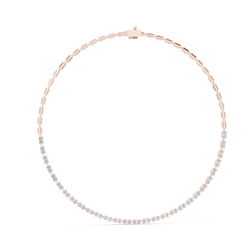  Rose Gold Modern Serenade Slim Chain Left View