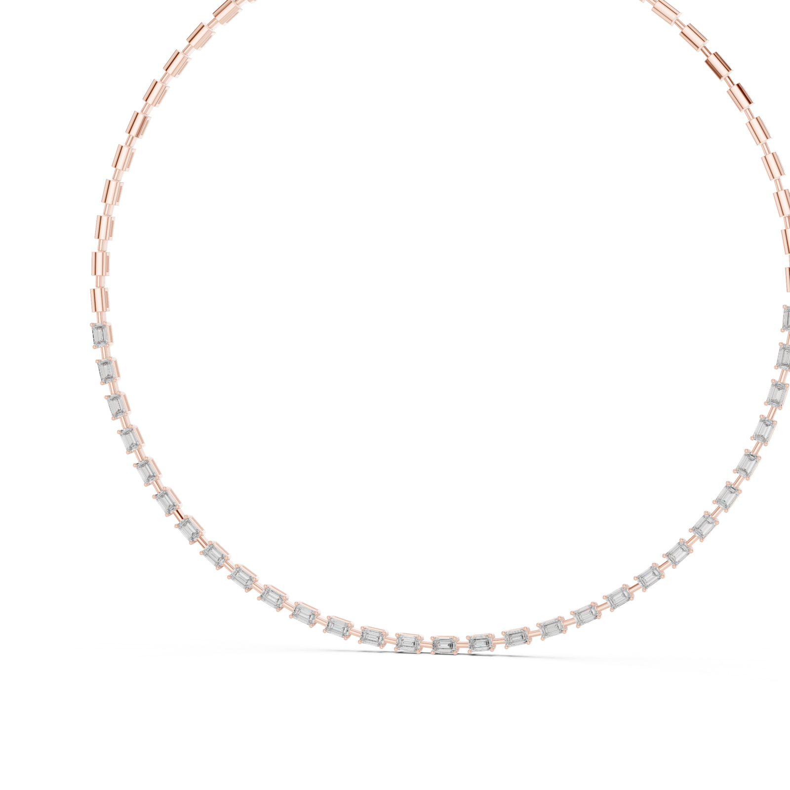  Rose Gold Modern Serenade Slim Chain Right View