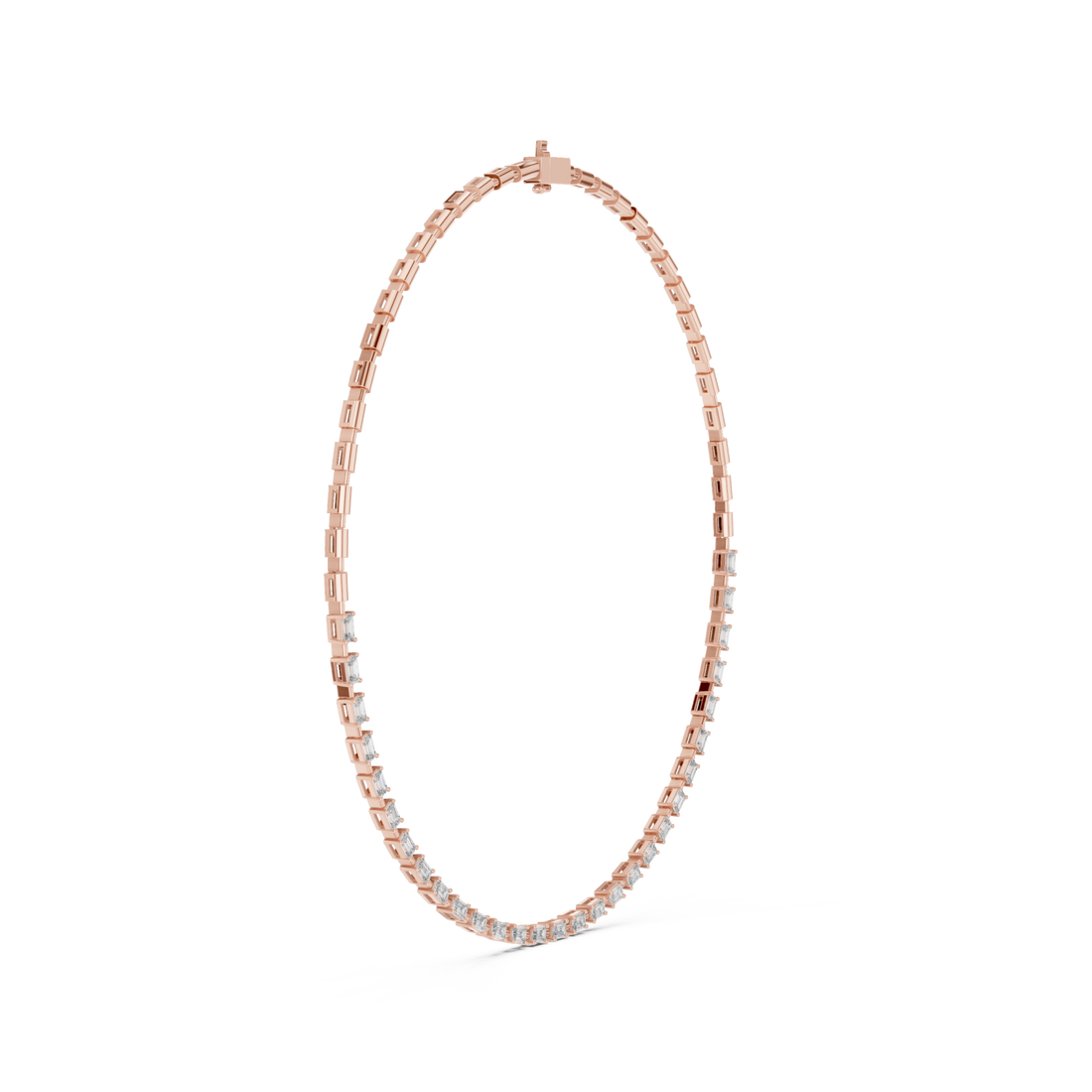  Rose Gold Modern Serenade Slim Chain Left View