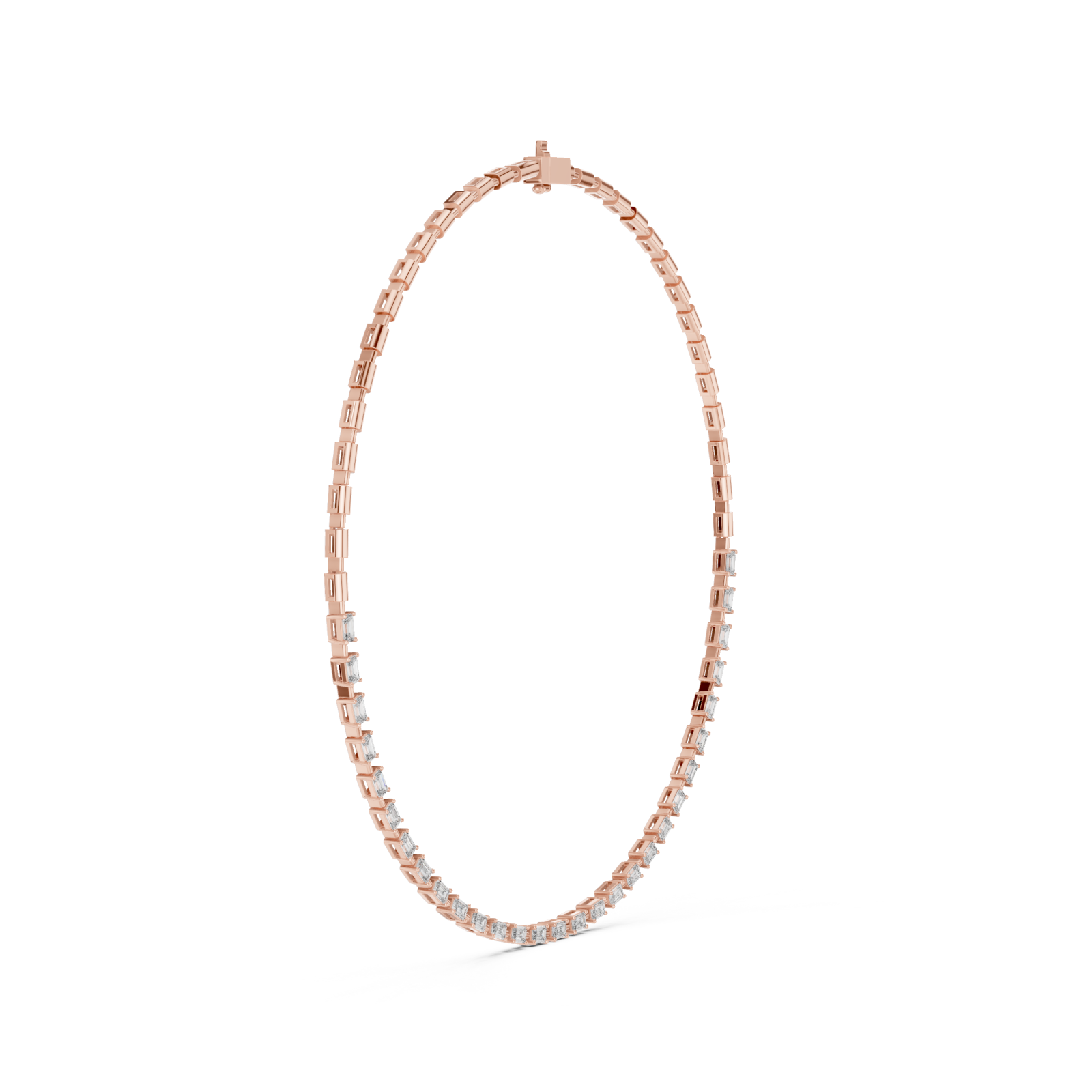  Rose Gold Modern Serenade Slim Chain Side View