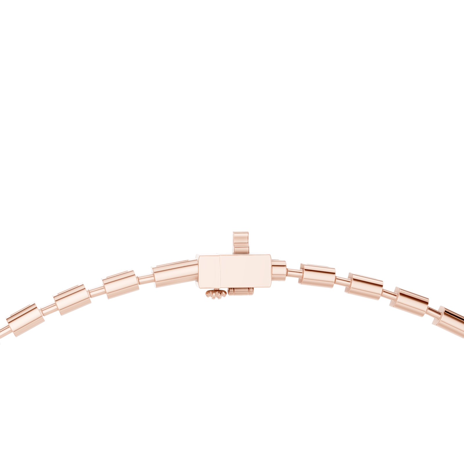  Rose Gold Modern Serenade Slim Chain Front View