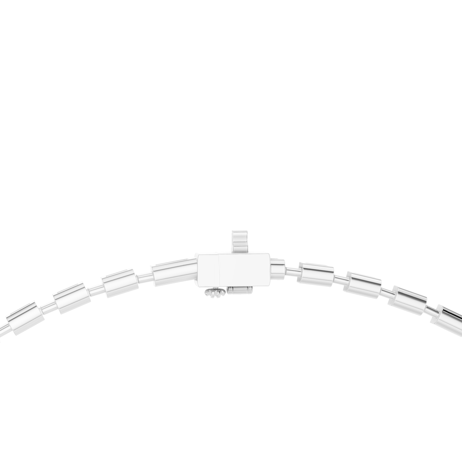  White Gold Modern Serenade Slim Chain Front View