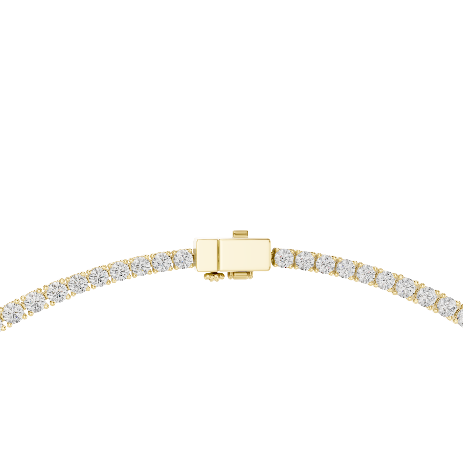  Gold Sparkling Horizon Curve Necklace Front View