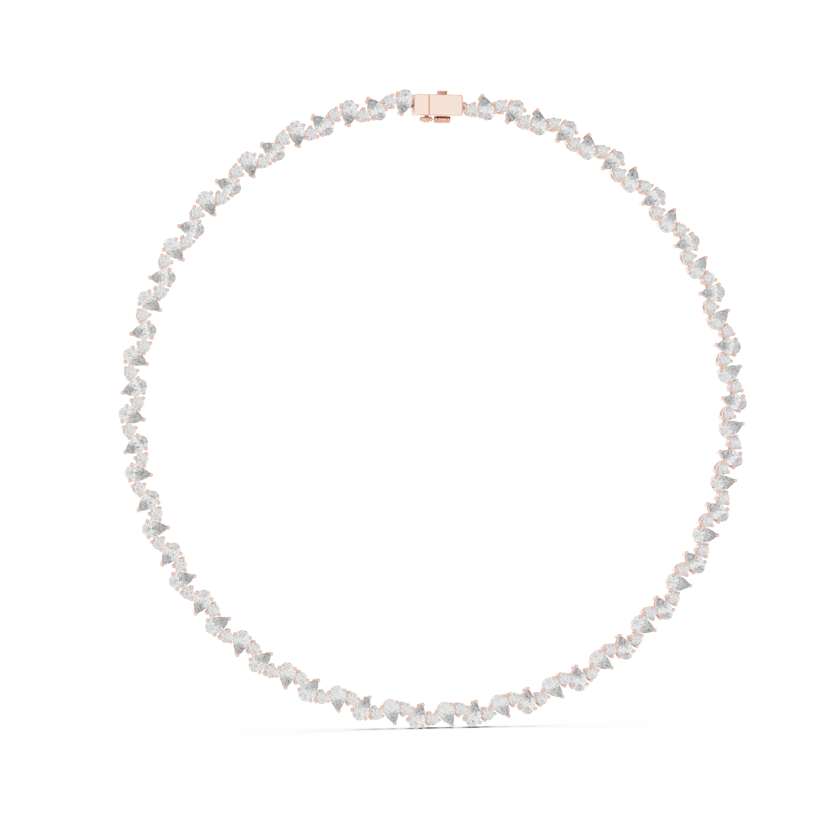  Rose Gold Luminous Twist Harmony Necklace Left View