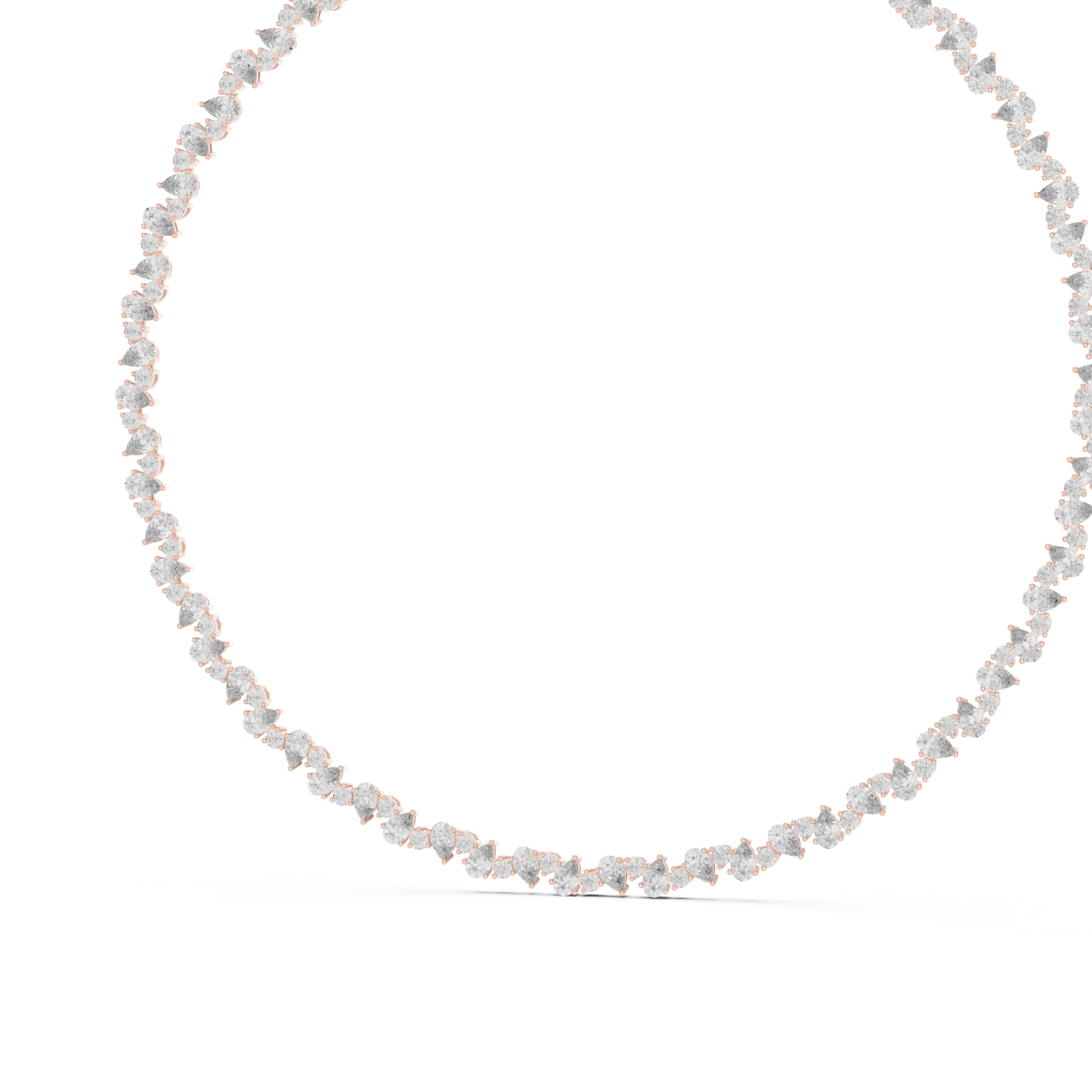  Rose Gold Luminous Twist Harmony Necklace Right View
