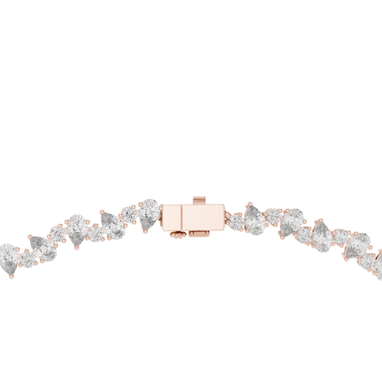  Rose Gold Luminous Twist Harmony Necklace Front View