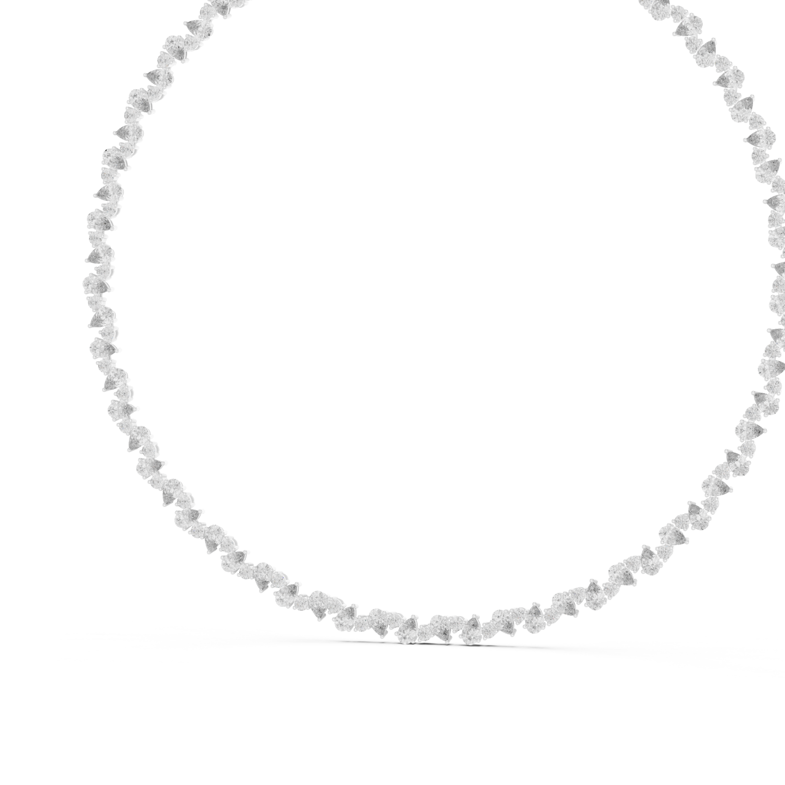  White Gold Luminous Twist Harmony Necklace Right View