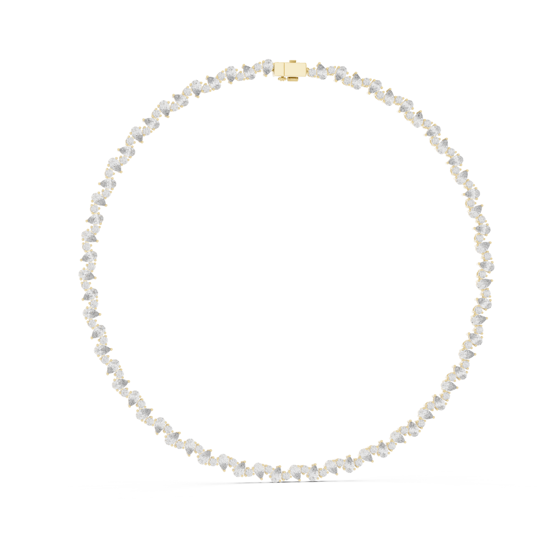  Gold Luminous Twist Harmony Necklace Left View