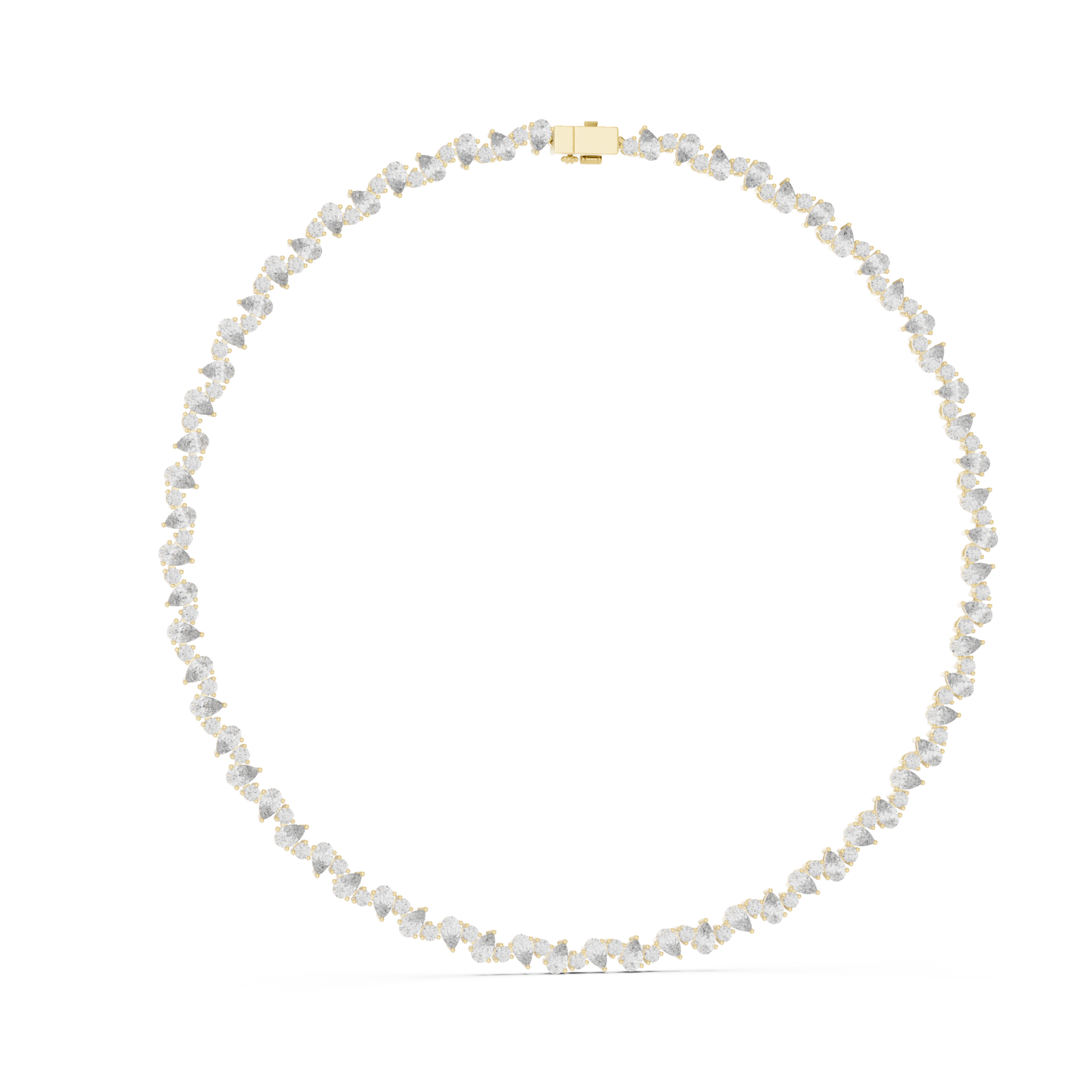  Gold Luminous Twist Harmony Necklace Left View