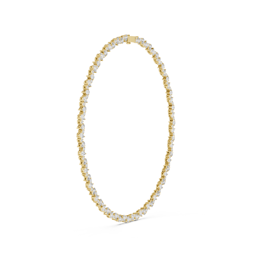  Gold Luminous Twist Harmony Necklace Left View