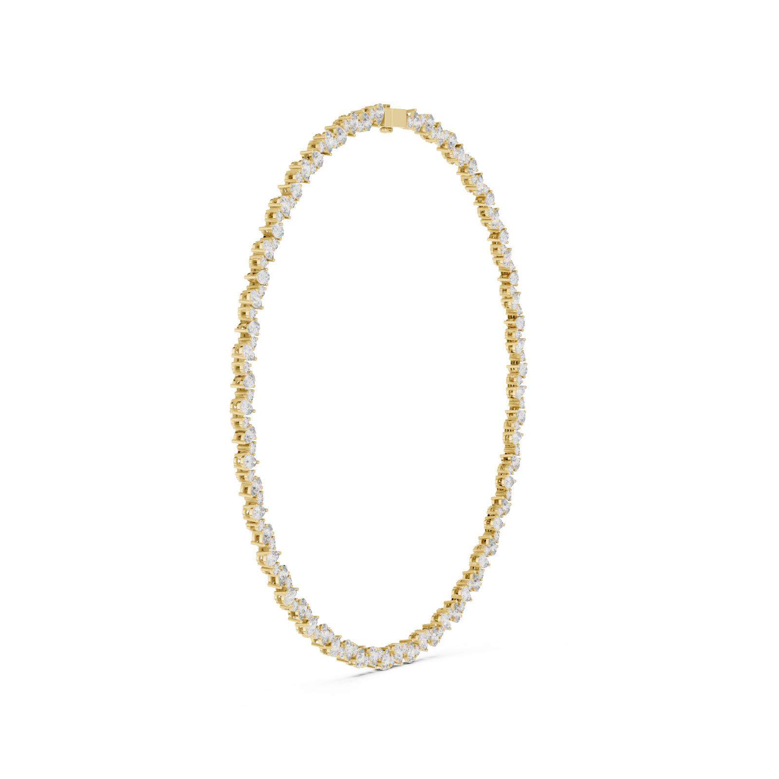  Gold Luminous Twist Harmony Necklace Side View