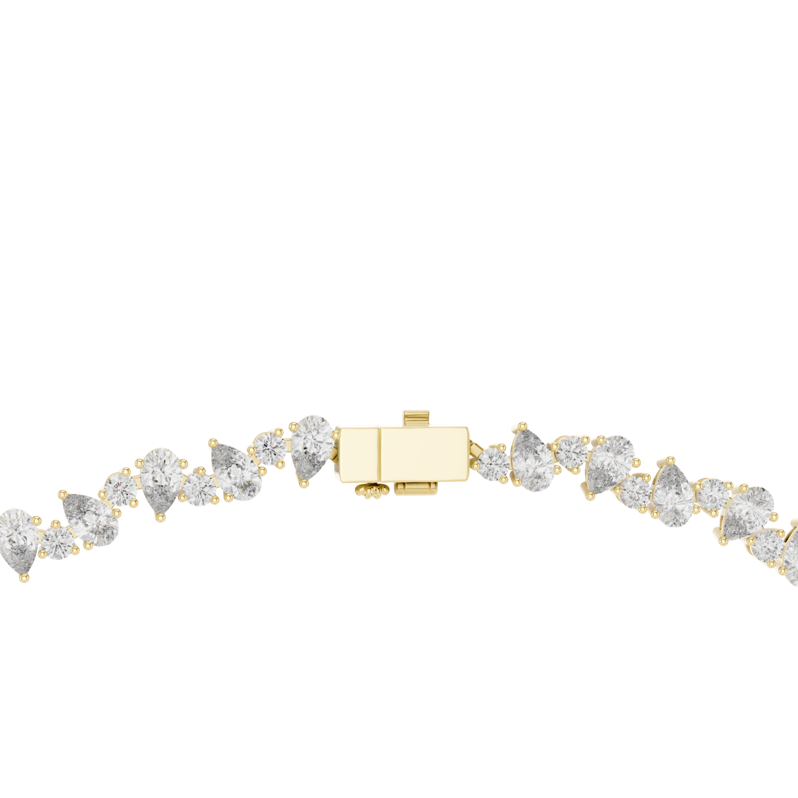  Gold Luminous Twist Harmony Necklace Front View