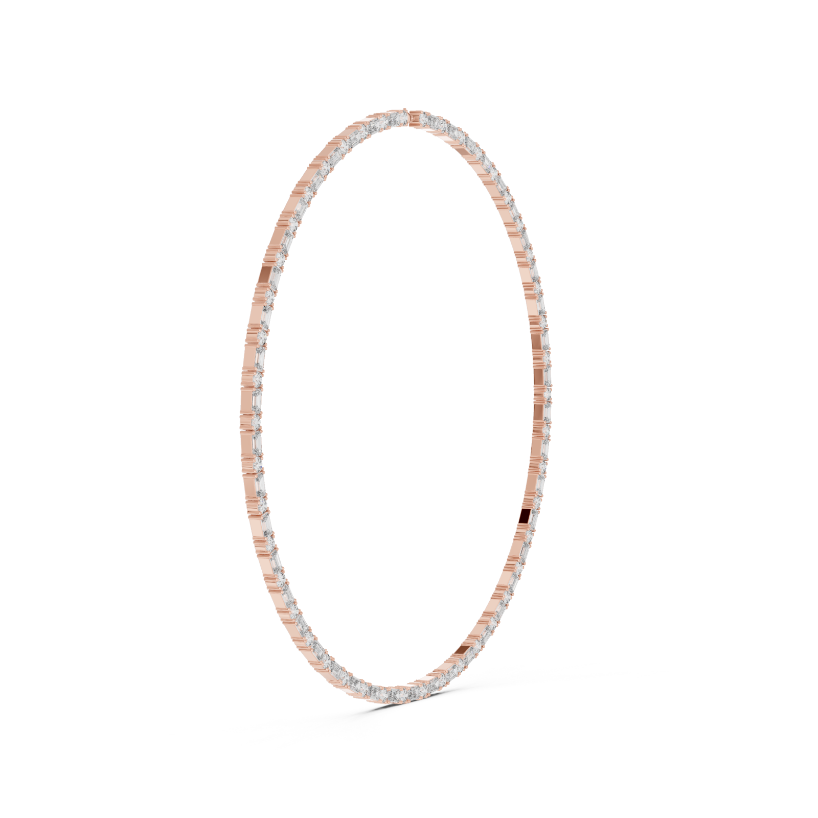  Rose Gold Eternal Subtle Radiance Chain Necklace Side View