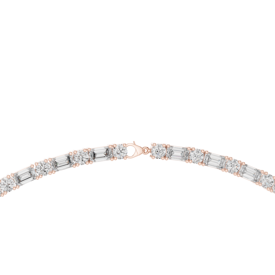  Rose Gold Eternal Subtle Radiance Chain Necklace Left View