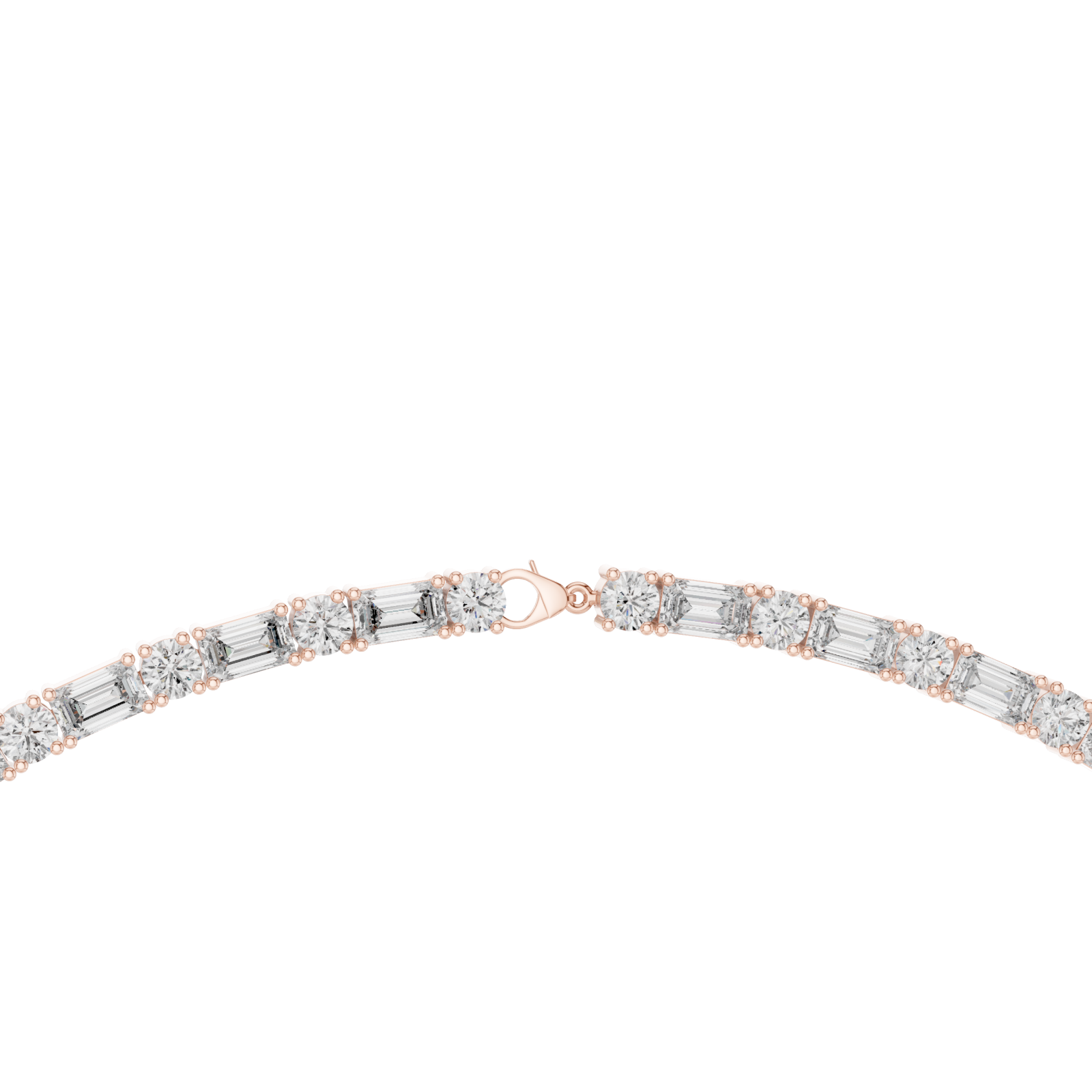  Rose Gold Eternal Subtle Radiance Chain Necklace Front View