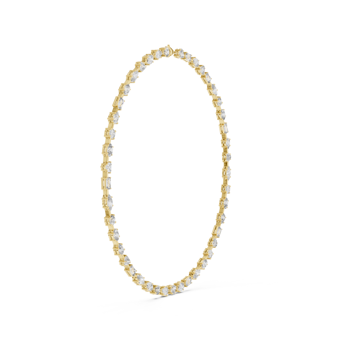  Gold Luminous Cascade Chain Necklace Left View