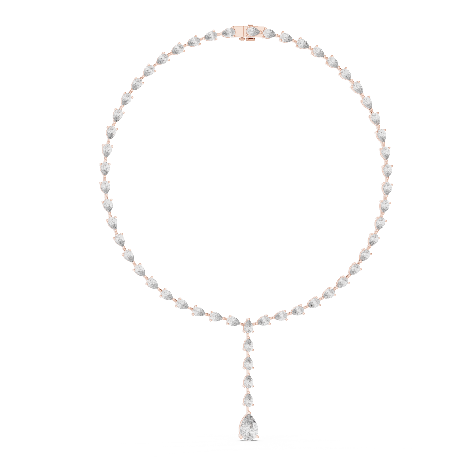  Rose Gold Twilight Luster Artisanal Y Necklace Left View