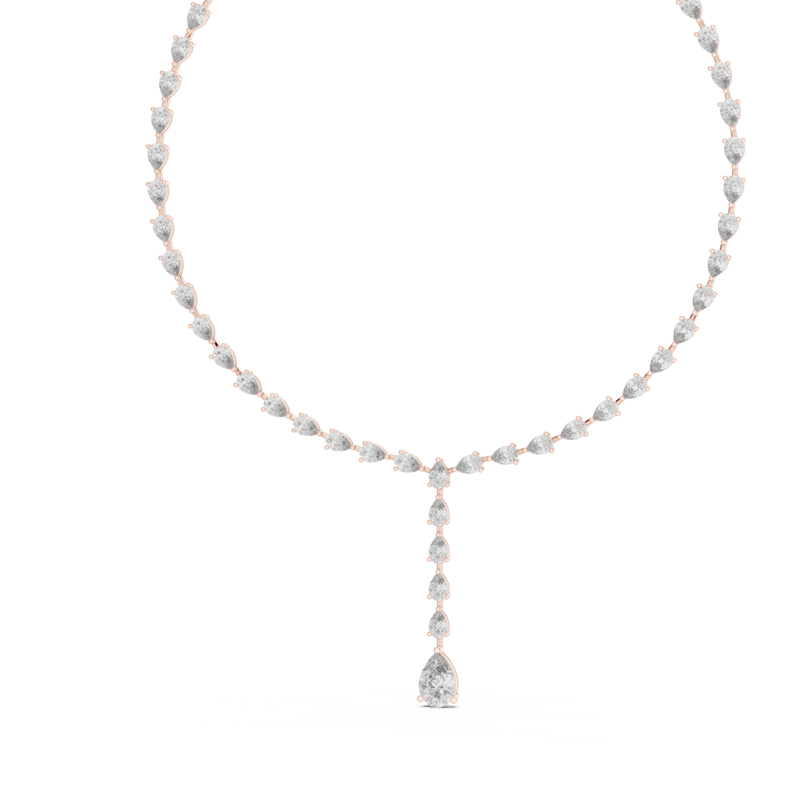  Rose Gold Twilight Luster Artisanal Y Necklace Right View