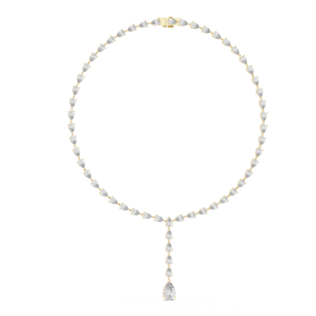  Gold Twilight Luster Artisanal Y Necklace Left View