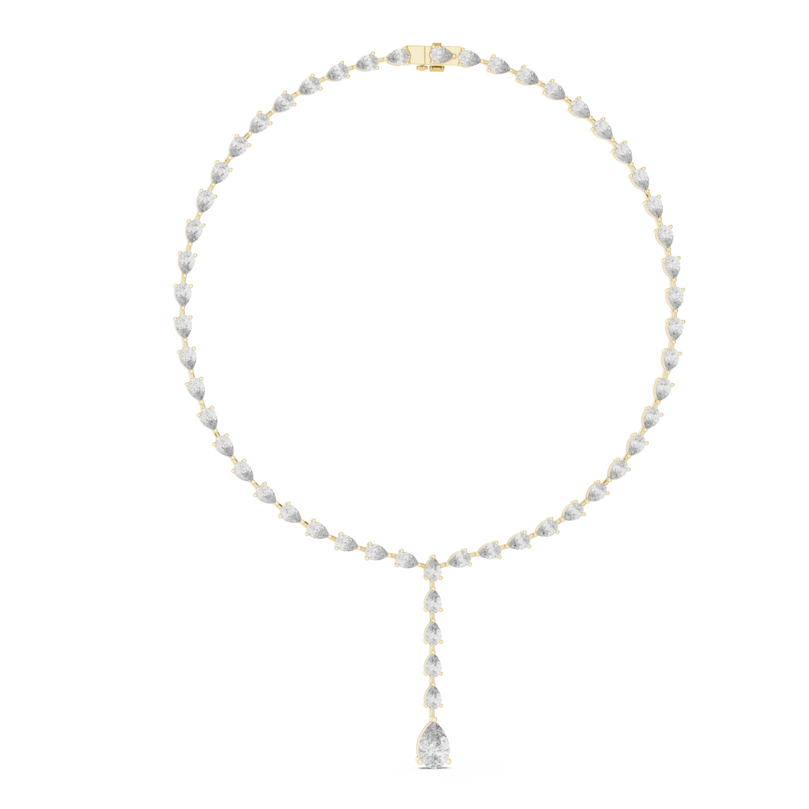  Gold Twilight Luster Artisanal Y Necklace Left View