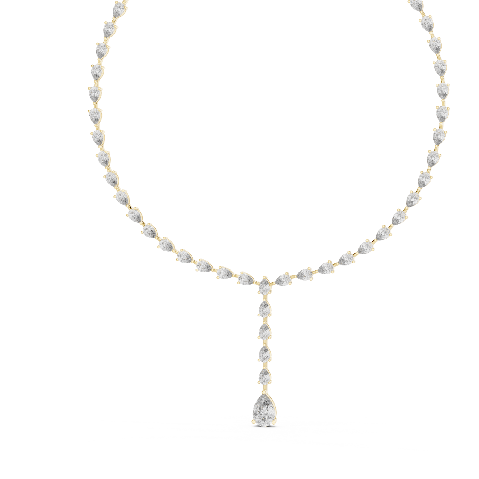 Gold Twilight Luster Artisanal Y Necklace Right View