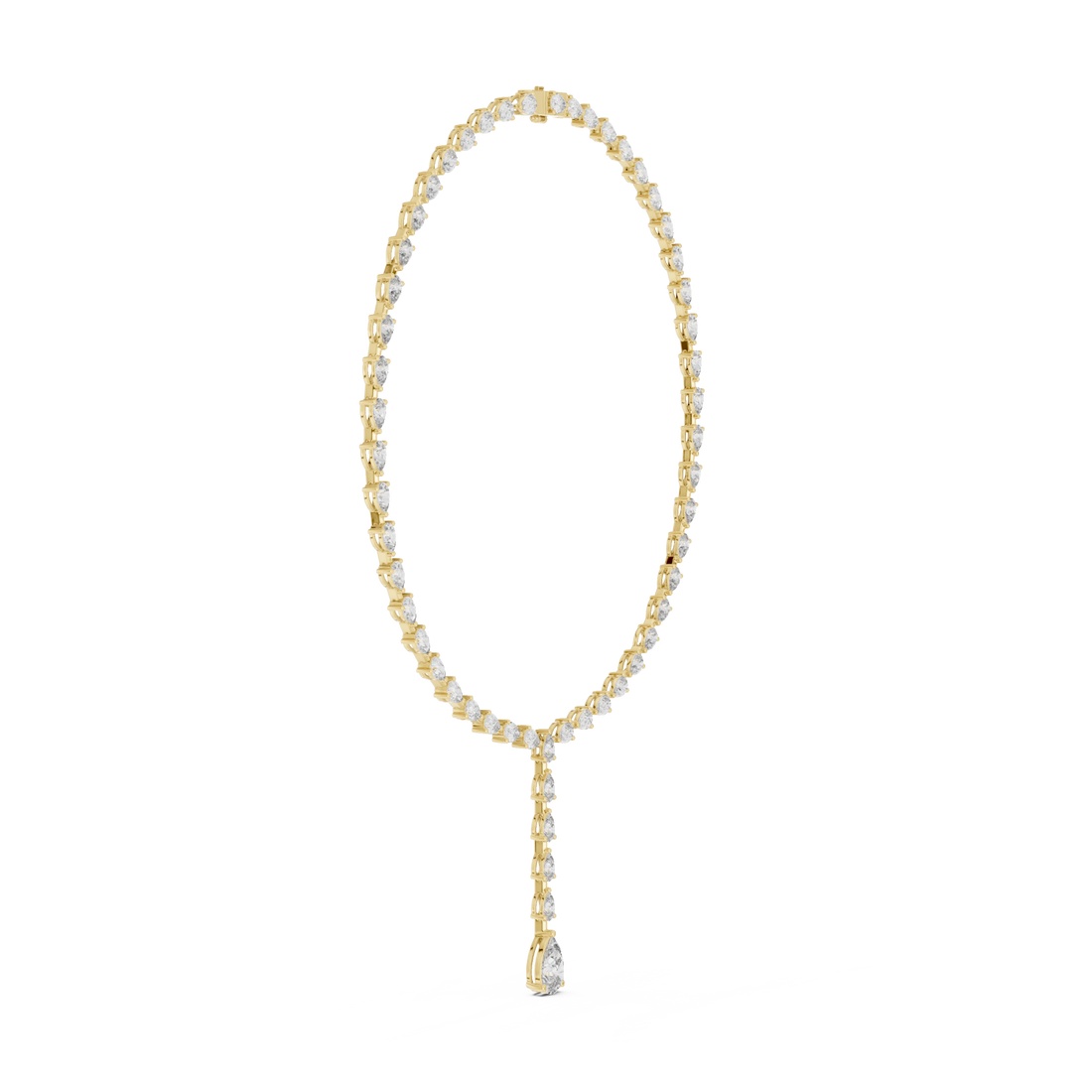  Gold Twilight Luster Artisanal Y Necklace Left View