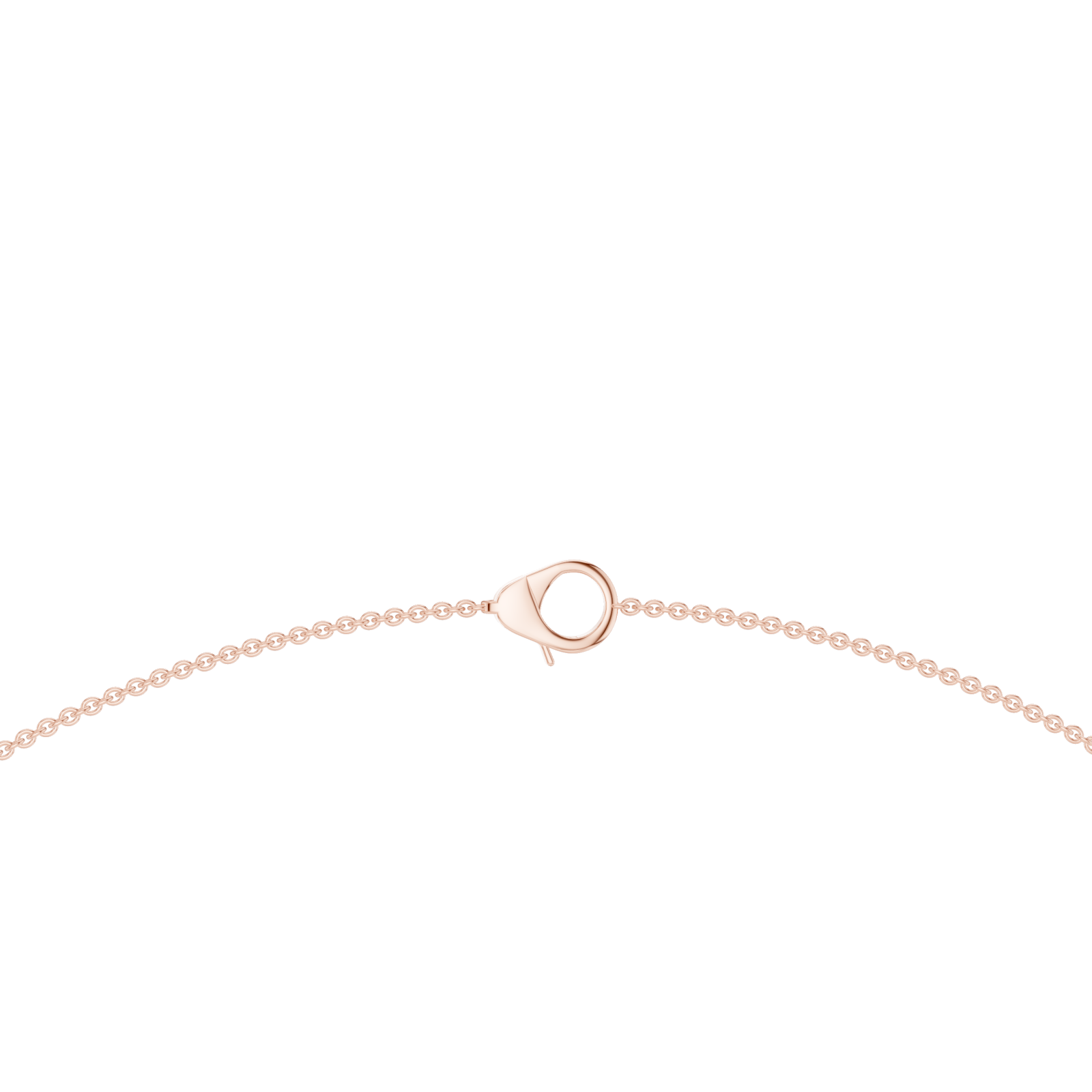  Rose Gold Refined Glisten Chain Necklace Front View