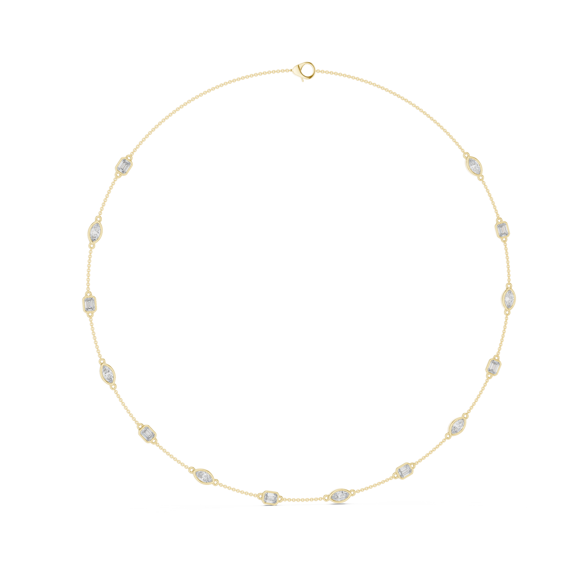  Gold Refined Glisten Chain Necklace Left View