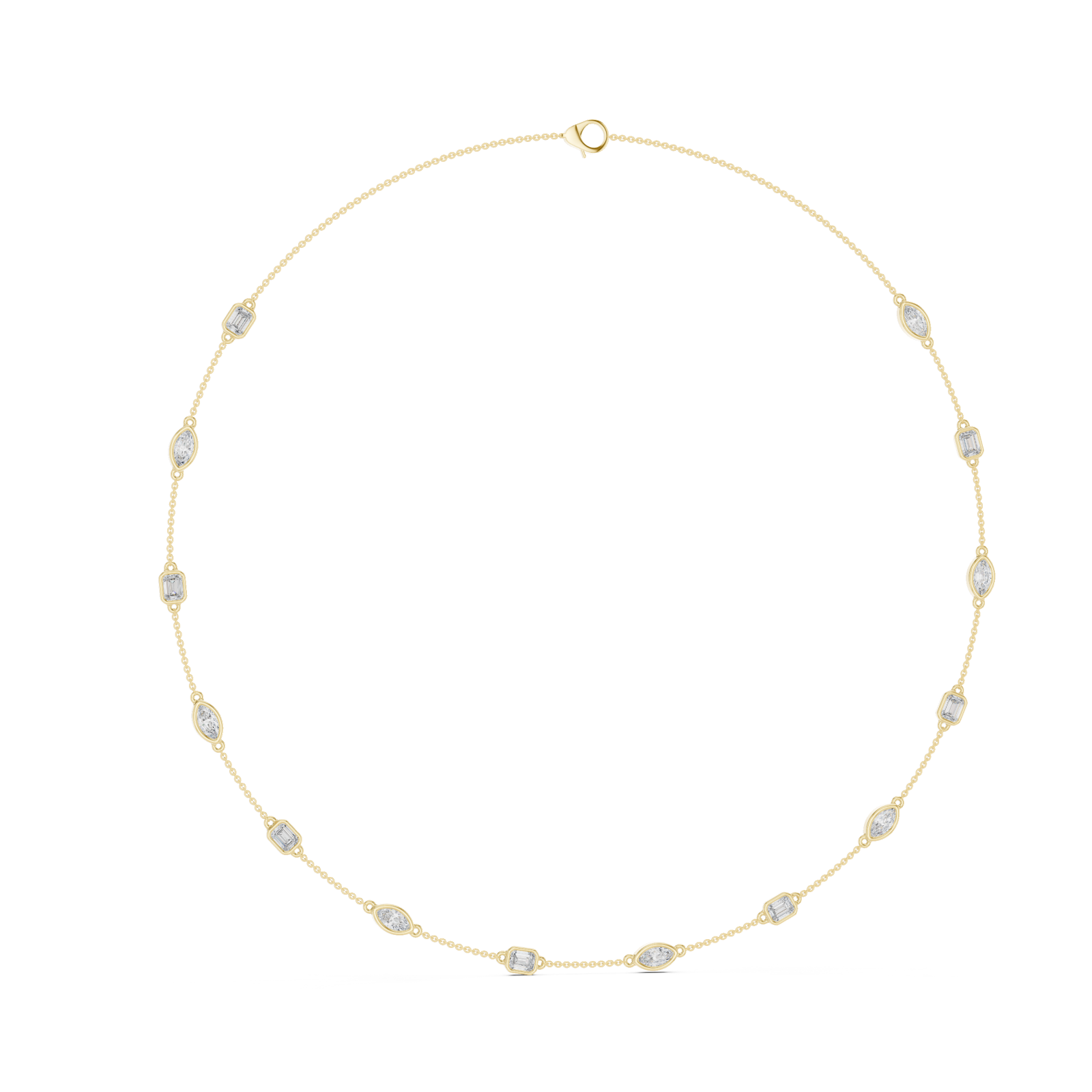 Gold Refined Glisten Chain Necklace Left View